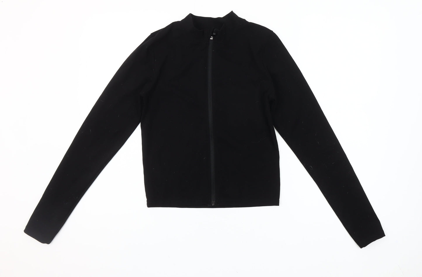 PrettyLittleThing Women’s Black Full Zip Sweatshirt UK 12 Regular