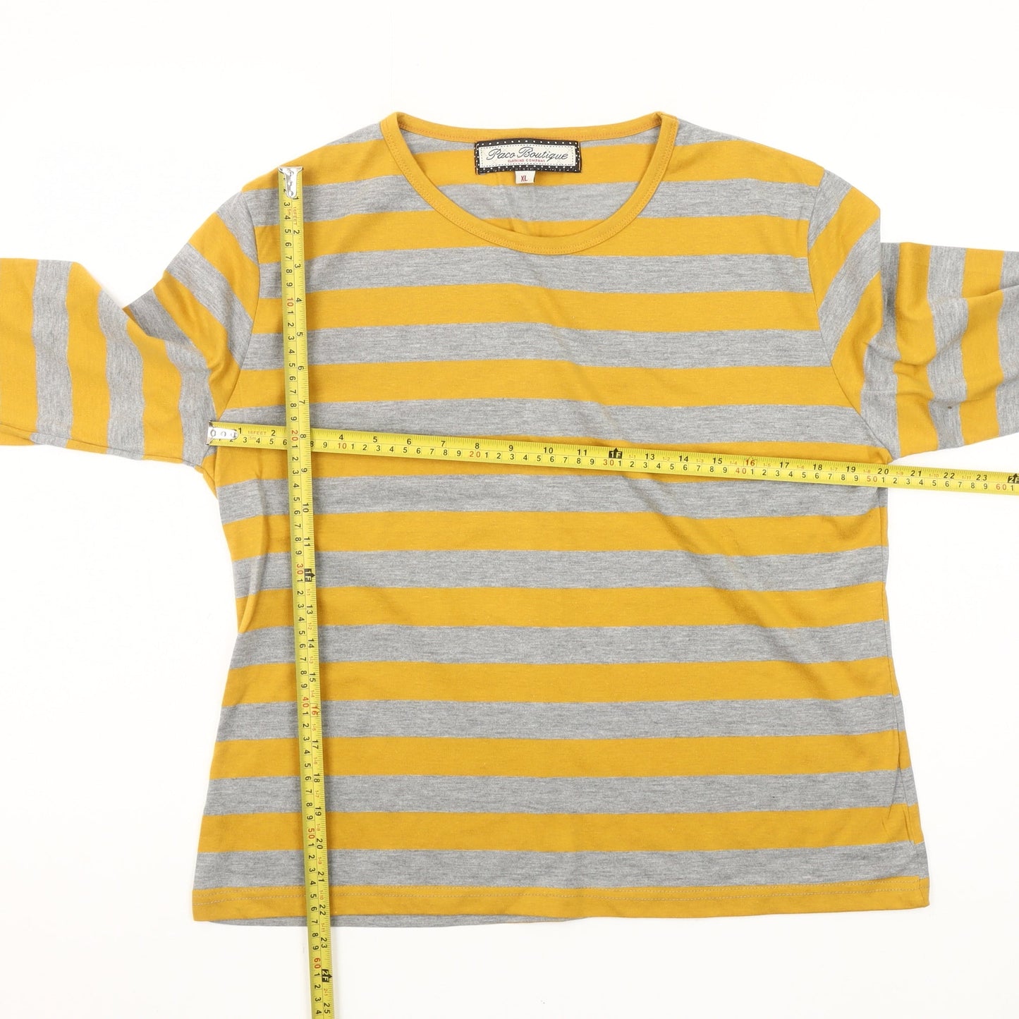 Paco Boutique Women’s Multicoloured XL Long Sleeve Striped T-Shirt