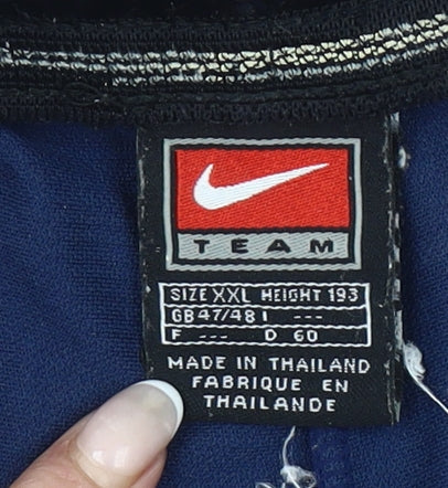 Nike Mens Blue 2XL Sports Shorts Elastic Waist Drawstring