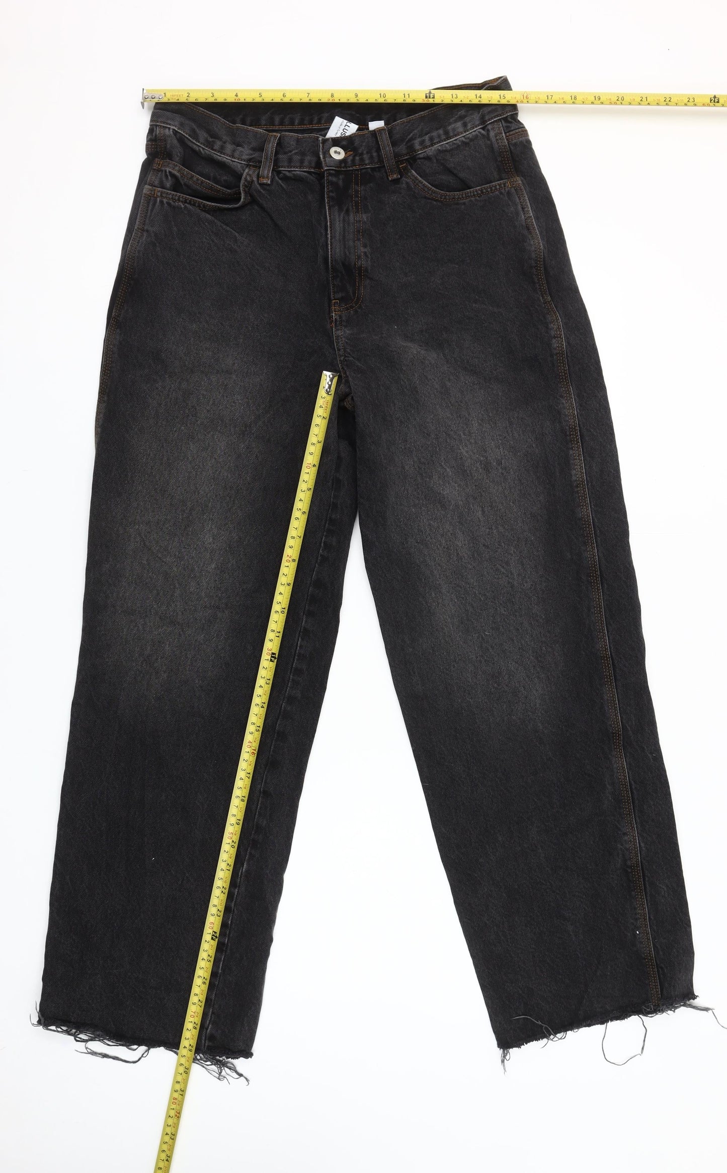 Collusion Womens Black Straight Leg Jeans Size 12 30x32