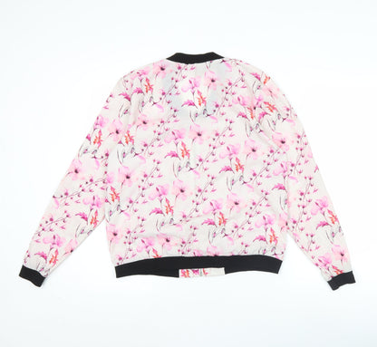 Atmosphere Womens Multicoloured Floral Bomber Jacket UK 10
