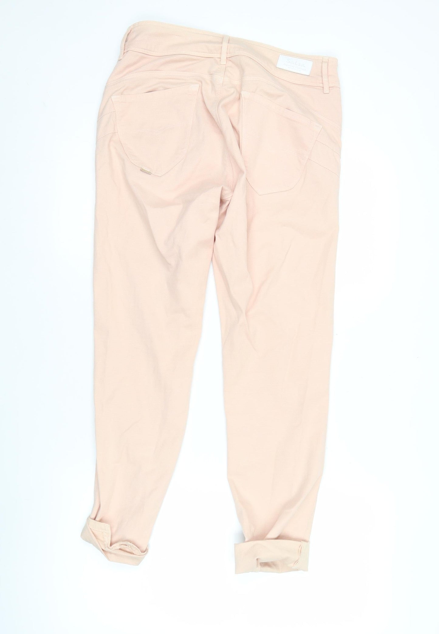 Salsa Womens Pink Skinny Jeans Size 12 Slim Fit Mid Rise