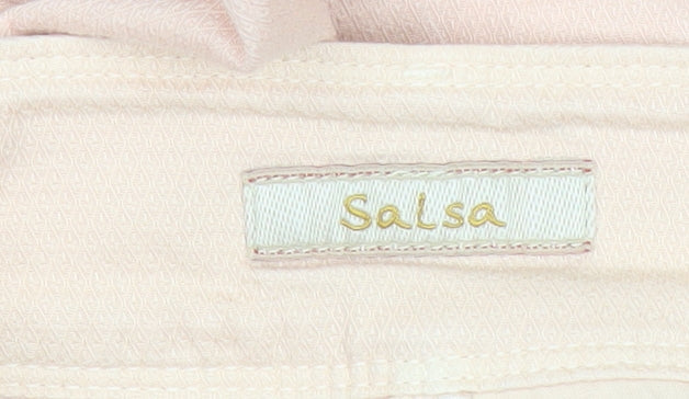 Salsa Womens Pink Skinny Jeans Size 12 Slim Fit Mid Rise