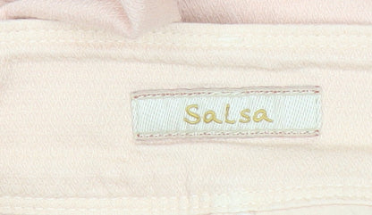 Salsa Womens Pink Skinny Jeans Size 12 Slim Fit Mid Rise