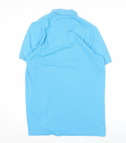 Thomas Pink Men's Blue Slim Fit Cotton Polo Shirt Size S