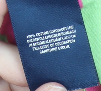 Ralph Lauren Girls Pink Green Striped Tunic T-Shirt 5 Years Cotton