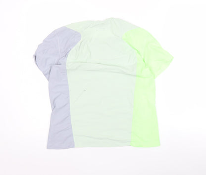 Adidas Womens Green Grey Running T-Shirt Small Regular Fit