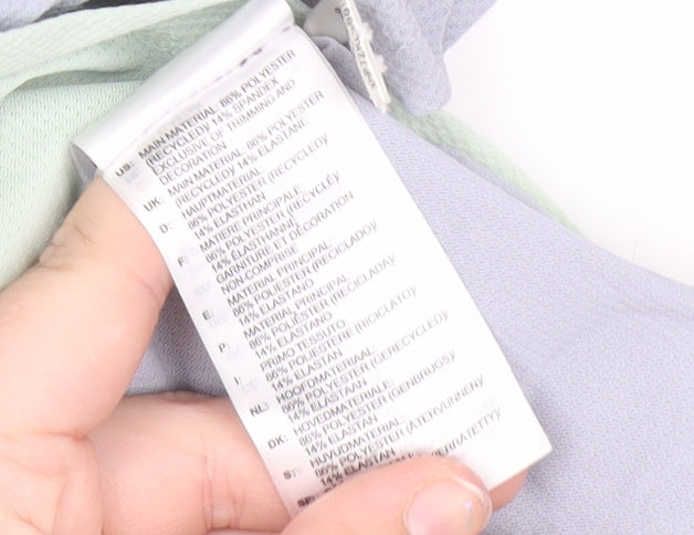 Adidas Womens Green Grey Running T-Shirt Small Regular Fit