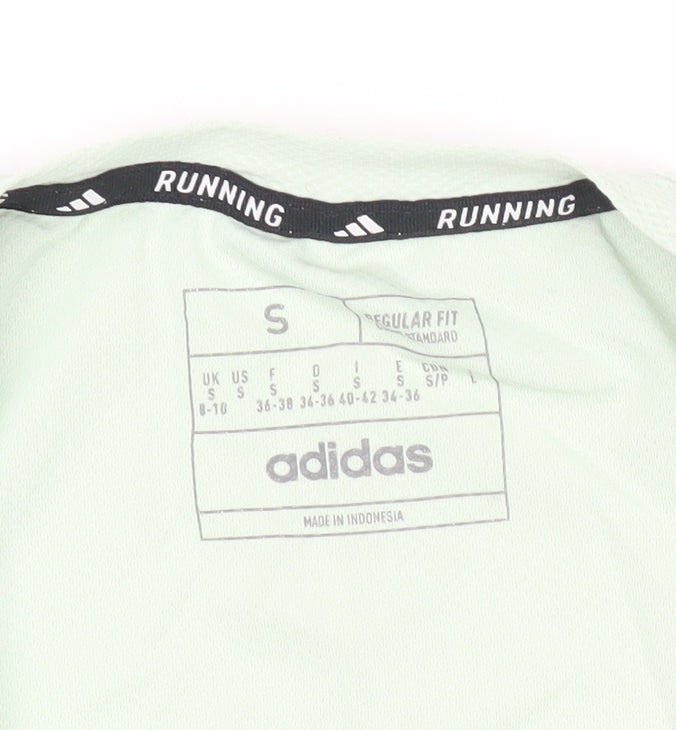 Adidas Womens Green Grey Running T-Shirt Small Regular Fit