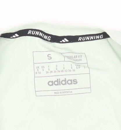Adidas Womens Green Grey Running T-Shirt Small Regular Fit