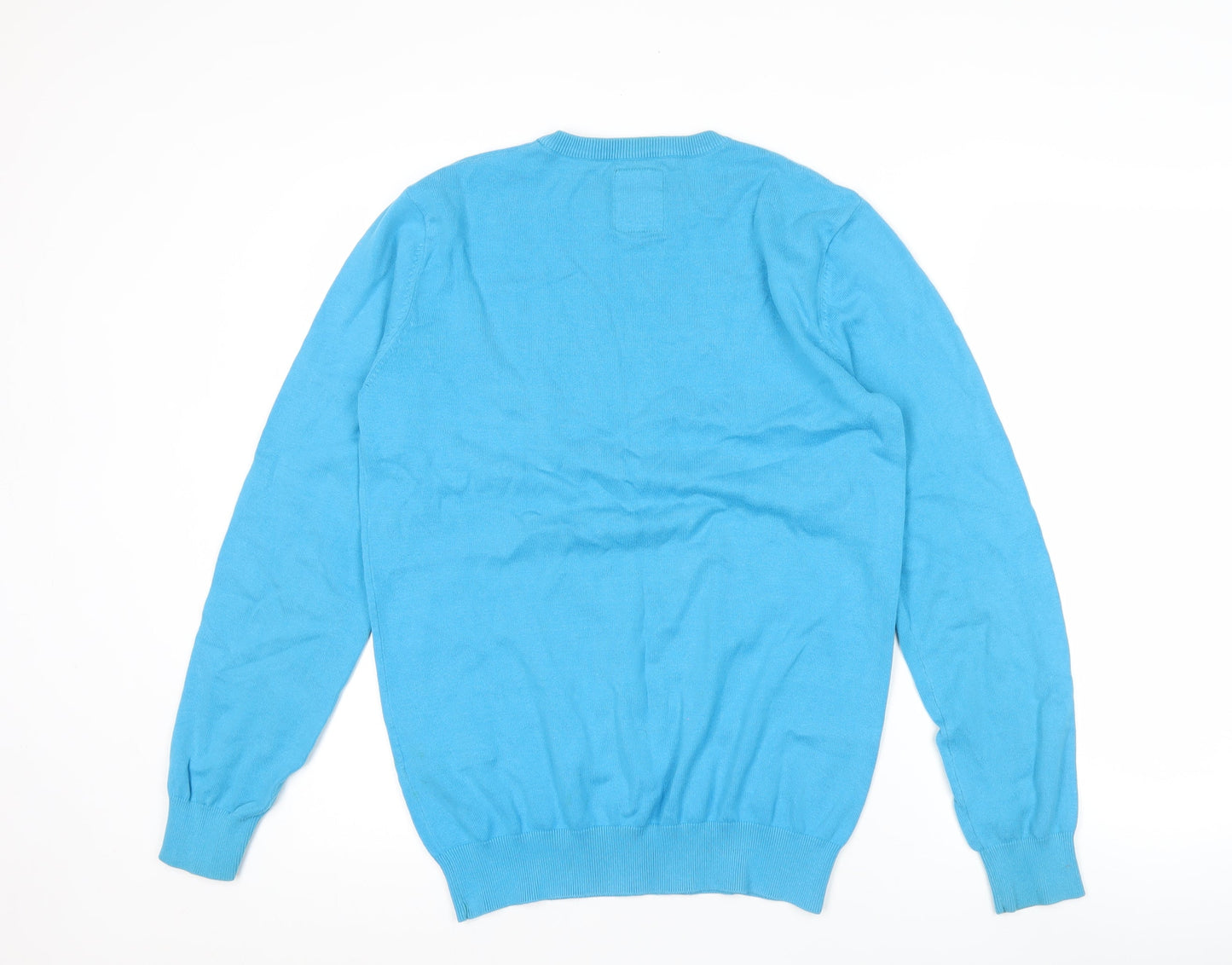 Jack & Jones Men's Blue Medium Crew Neck Pullover Graphic Jumper