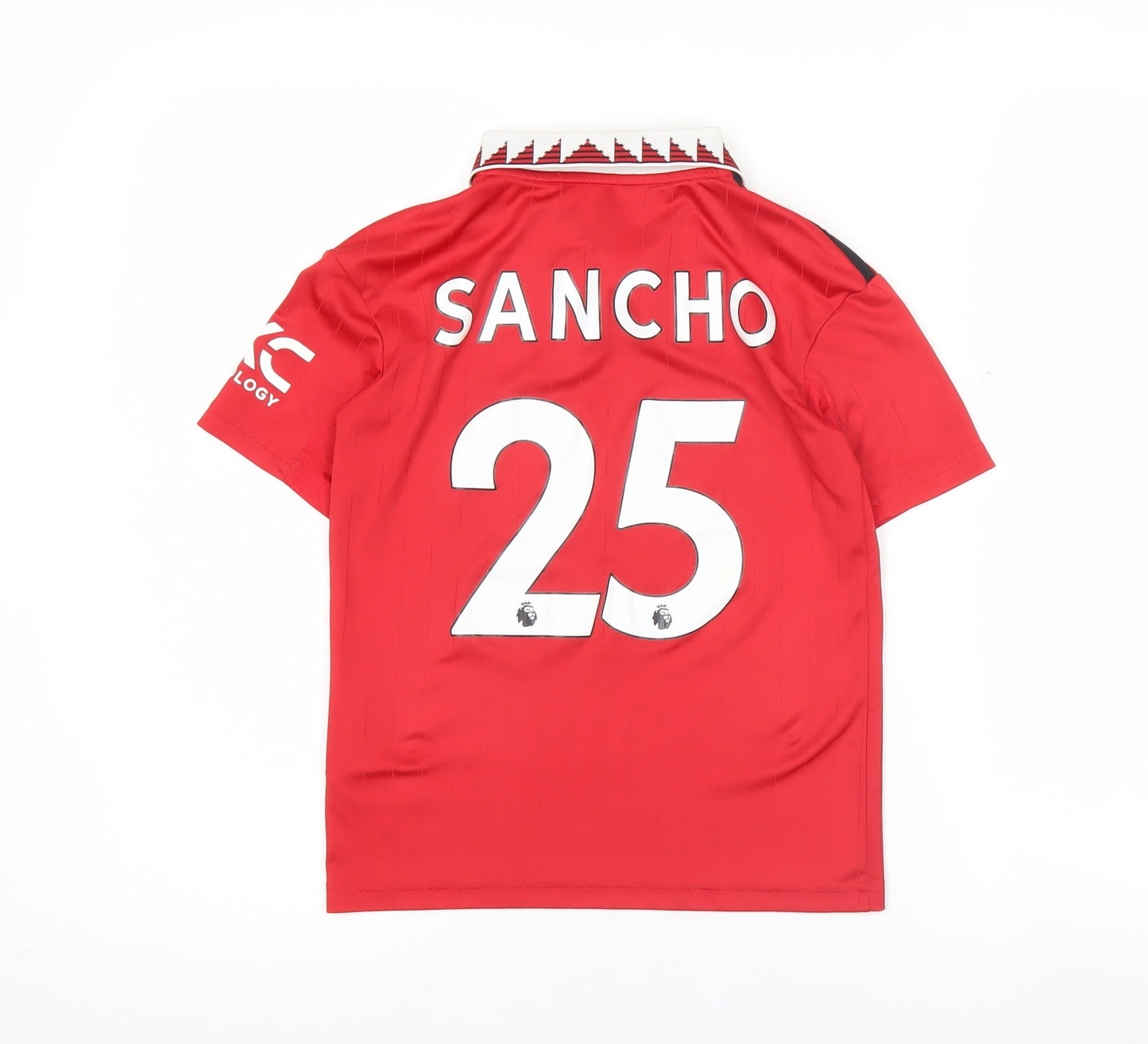 Adidas Boys Red Manchester United Football Polo Jersey 9-10 Years