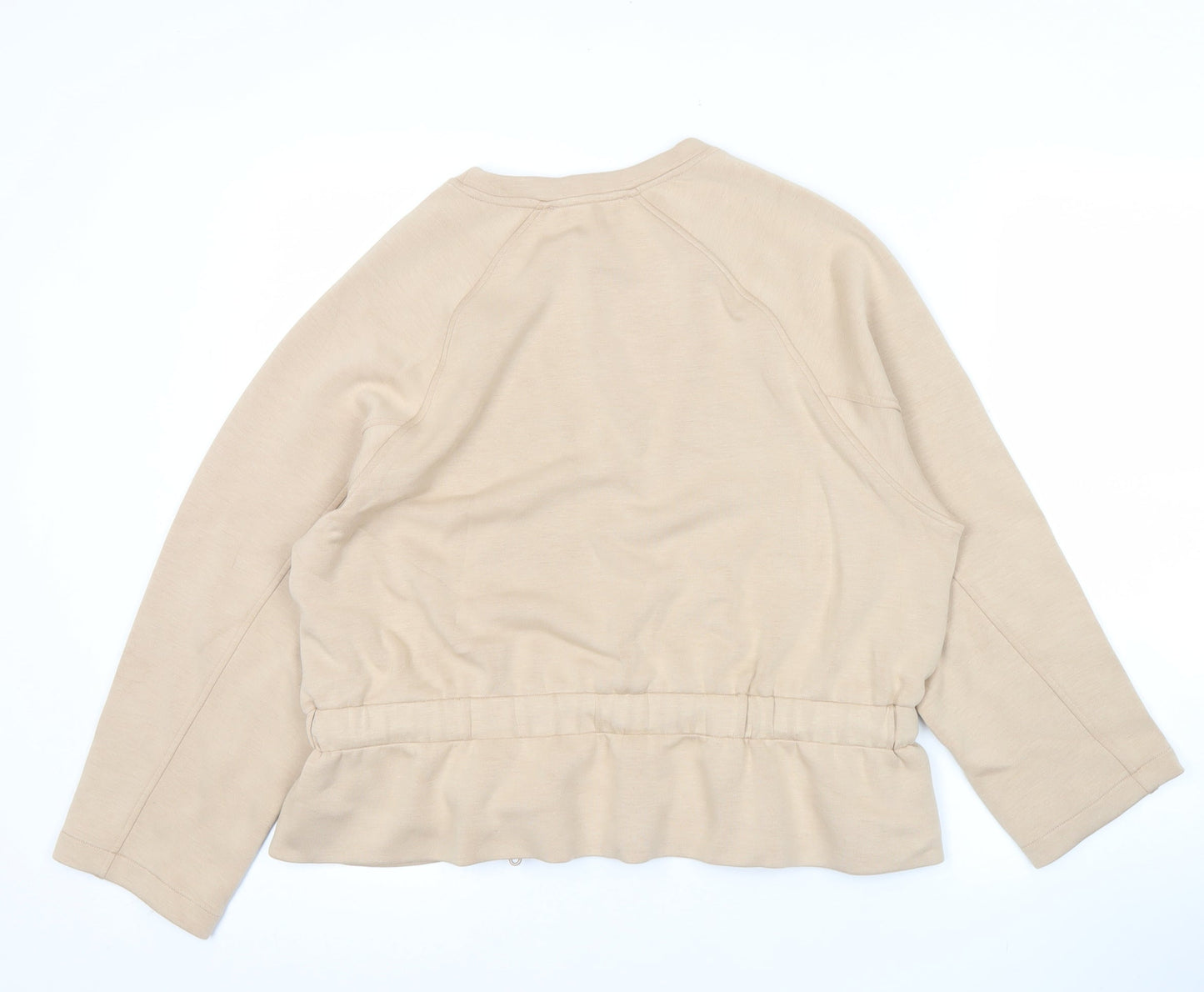 Paul Costelloe Living Women’s Beige Sweatshirt Size 12 Drawstring Hem