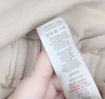Paul Costelloe Living Women’s Beige Sweatshirt Size 12 Drawstring Hem