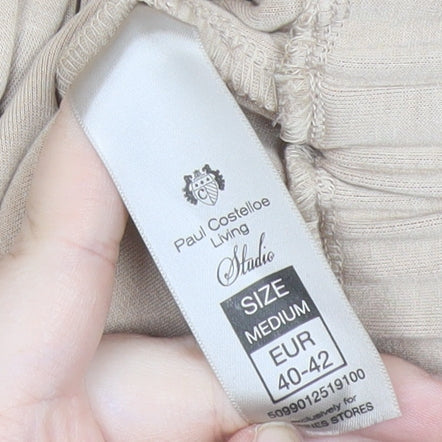 Paul Costelloe Living Women’s Beige Sweatshirt Size 12 Drawstring Hem