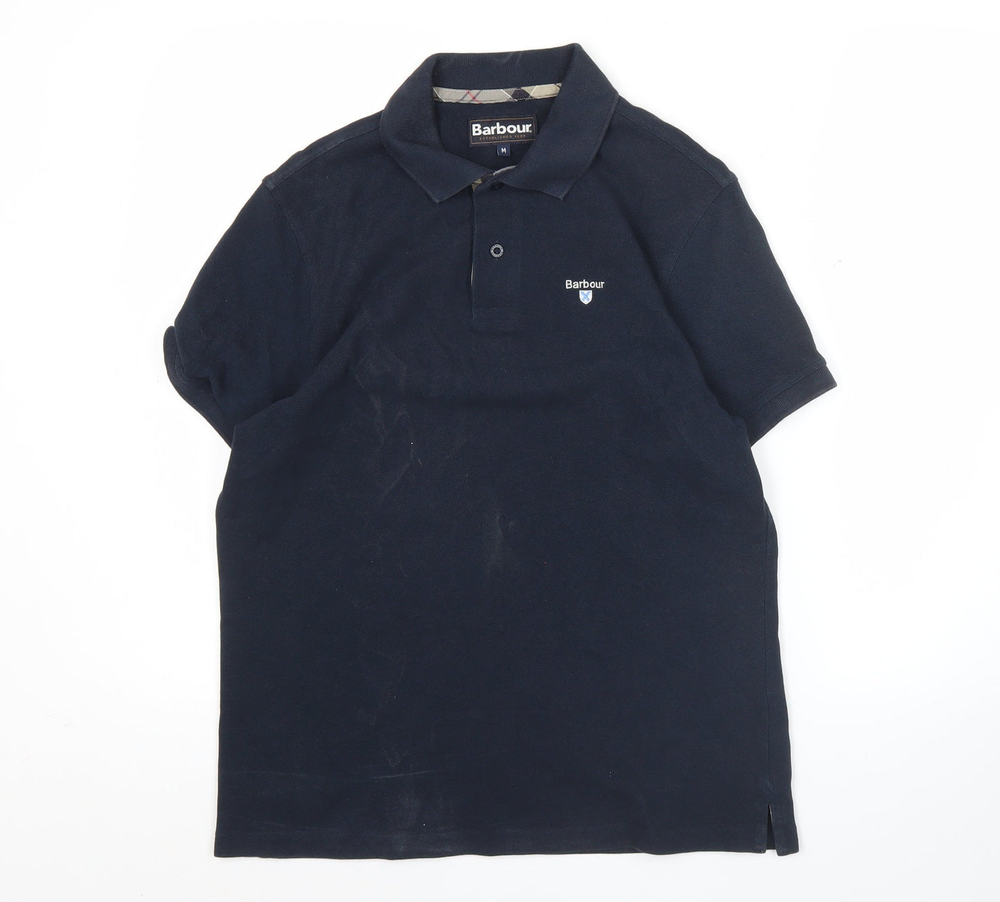 Barbour Men's Navy Blue Polo Shirt M Regular Fit Cotton Casual