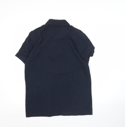 Barbour Men's Navy Blue Polo Shirt M Regular Fit Cotton Casual