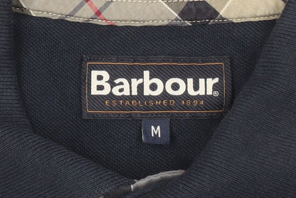Barbour Men's Navy Blue Polo Shirt M Regular Fit Cotton Casual