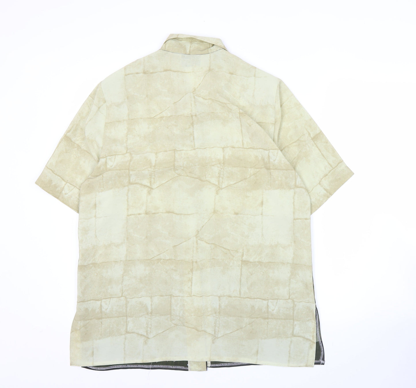 Eye Catch London Women's Beige Green Button-Up Shirt Size 16
