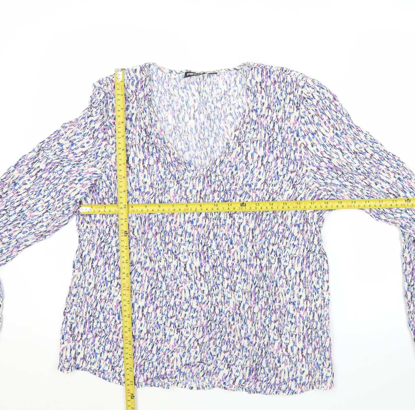 Pieces Women’s Multicoloured Floral Tunic Blouse Size L