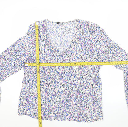 Pieces Women’s Multicoloured Floral Tunic Blouse Size L
