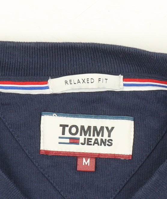 Tommy Jeans Men's Blue M Relaxed Fit Graphic Logo T-Shirt
