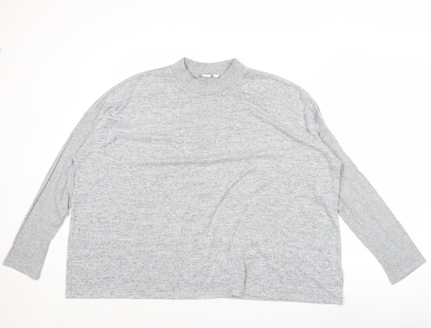 GAP Women’s Grey XL Mock Neck Long Sleeve Knit Pullover Jumper