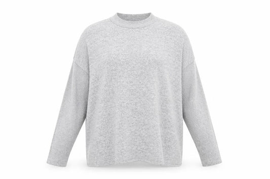 GAP Women’s Grey XL Mock Neck Long Sleeve Knit Pullover Jumper
