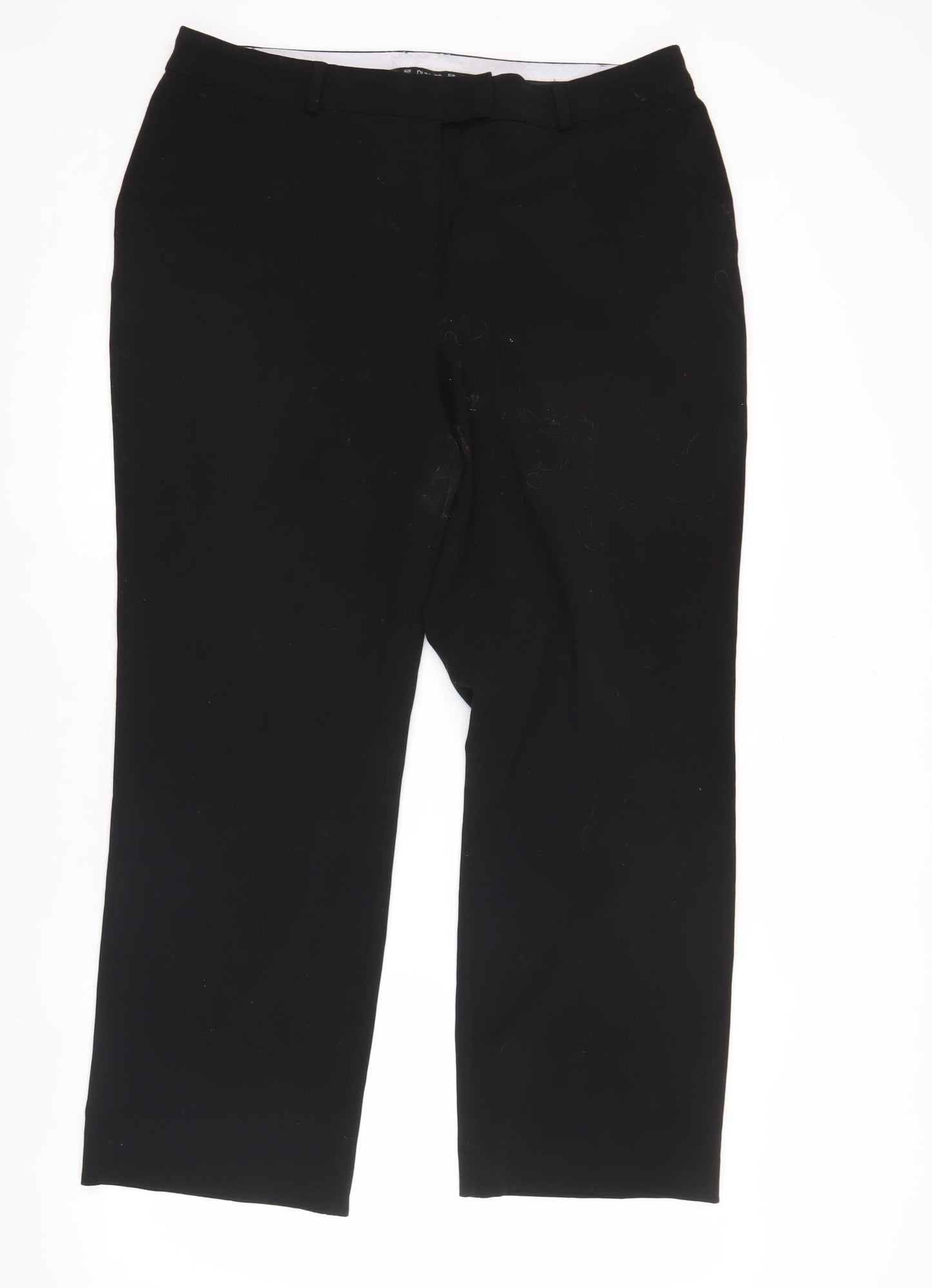 Dunnes Women’s Black Size 16 Straight Leg Work Trousers