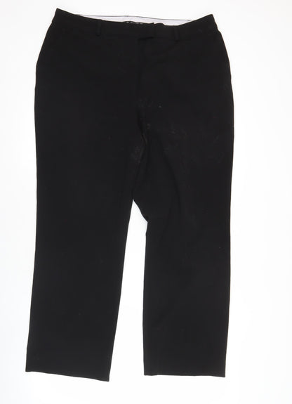 Dunnes Women’s Black Size 16 Straight Leg Work Trousers