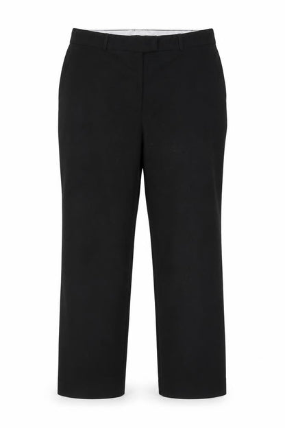 Front view of Dunnes Women’s Black, size UK 16, Straight Leg Work Trousers