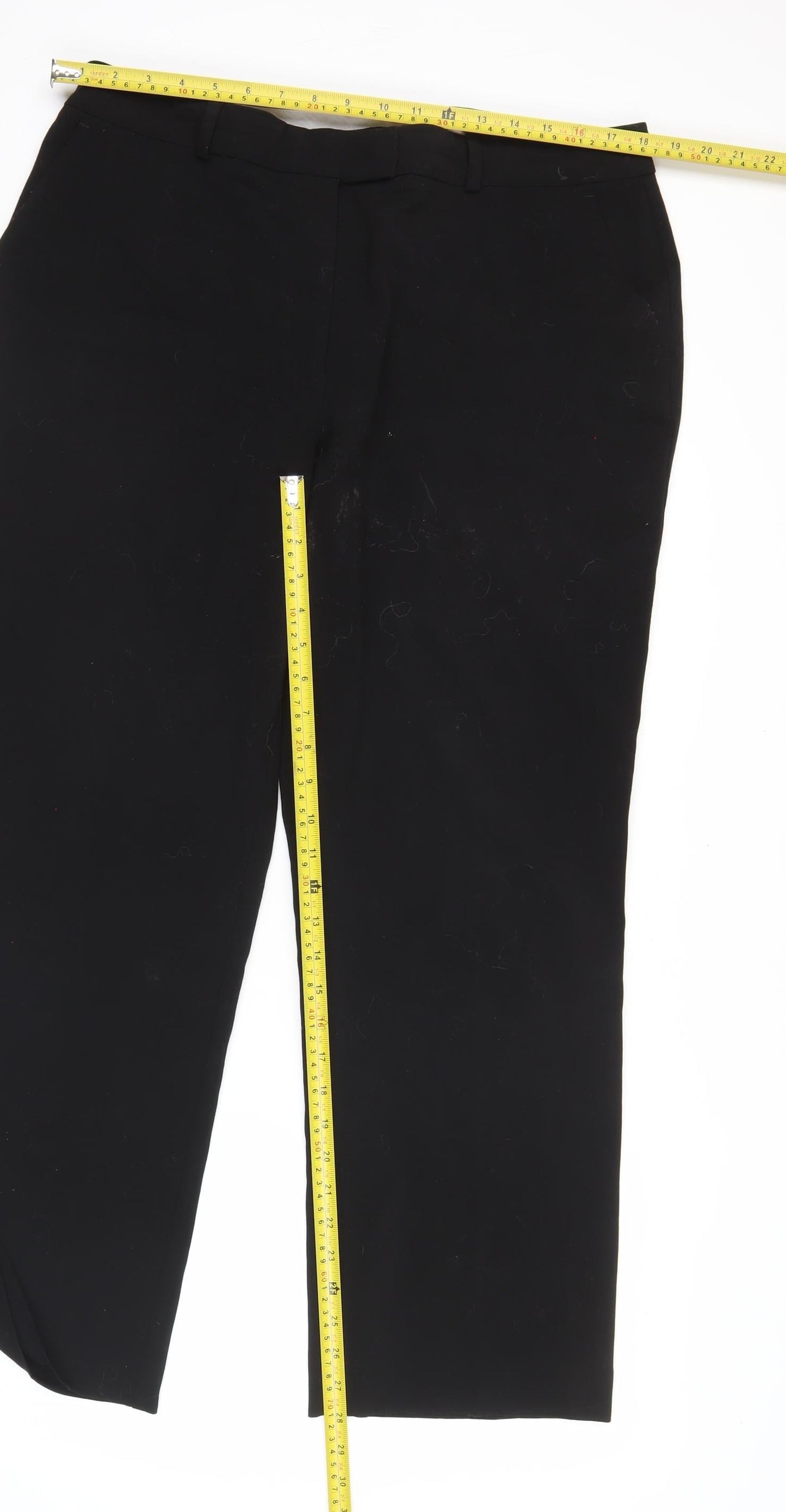 Dunnes Women’s Black Size 16 Straight Leg Work Trousers