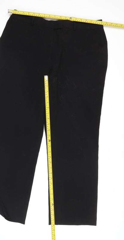 Dunnes Women’s Black Size 16 Straight Leg Work Trousers