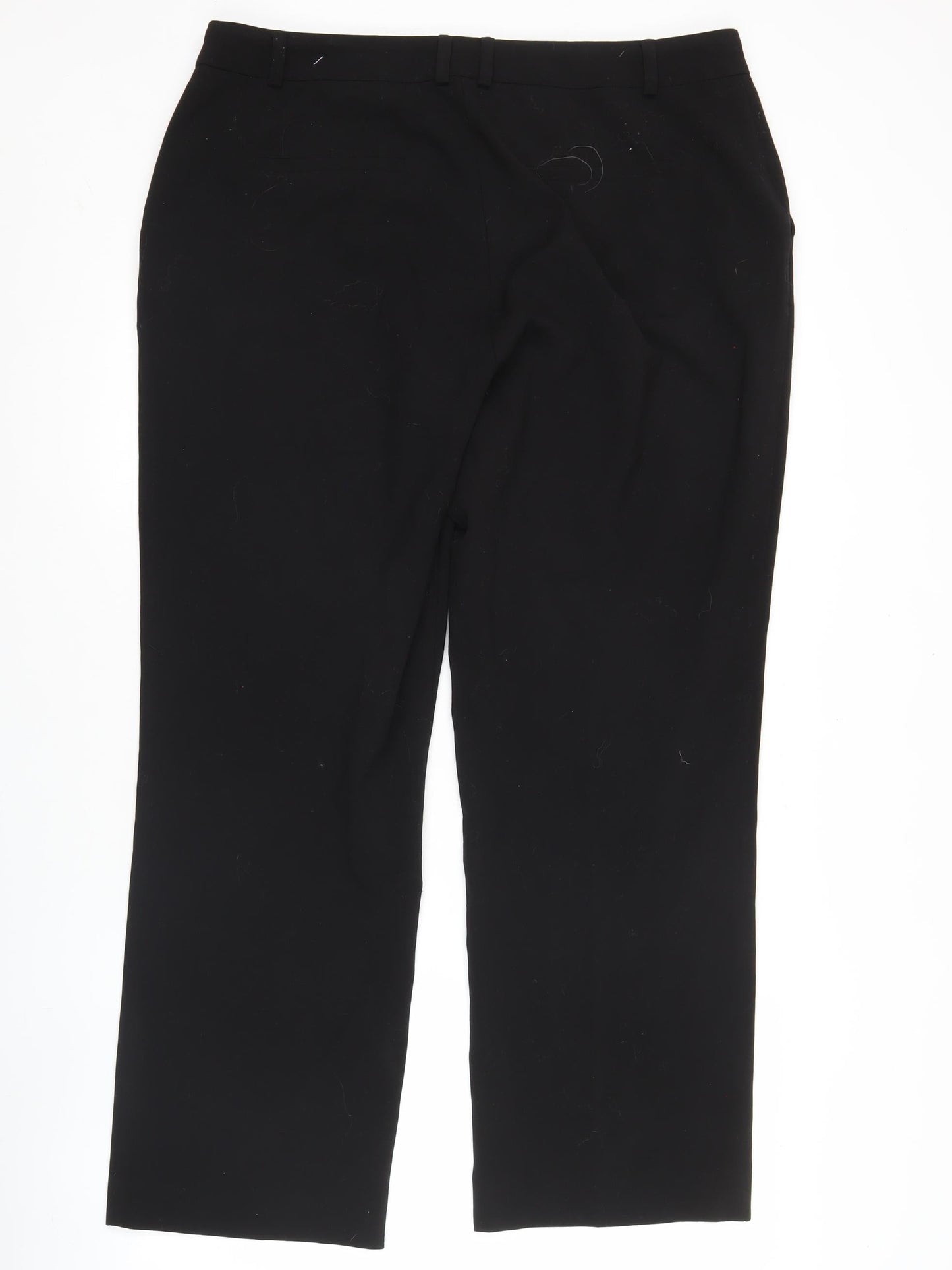 Dunnes Women’s Black Size 16 Straight Leg Work Trousers