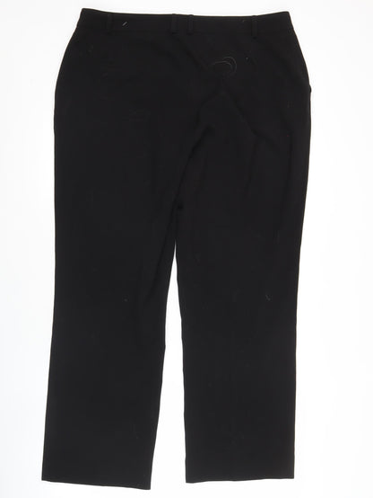 Dunnes Women’s Black Size 16 Straight Leg Work Trousers