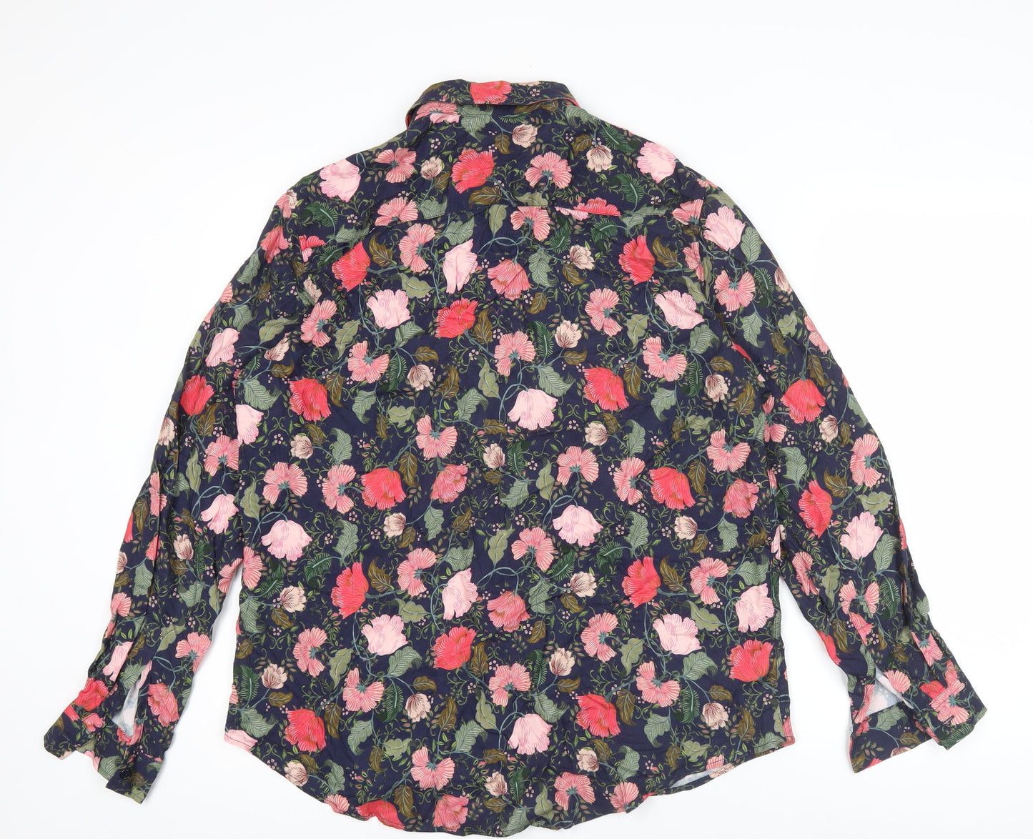 Country Collection Men's Multicolour Floral Viscose Shirt Size 16 L/S