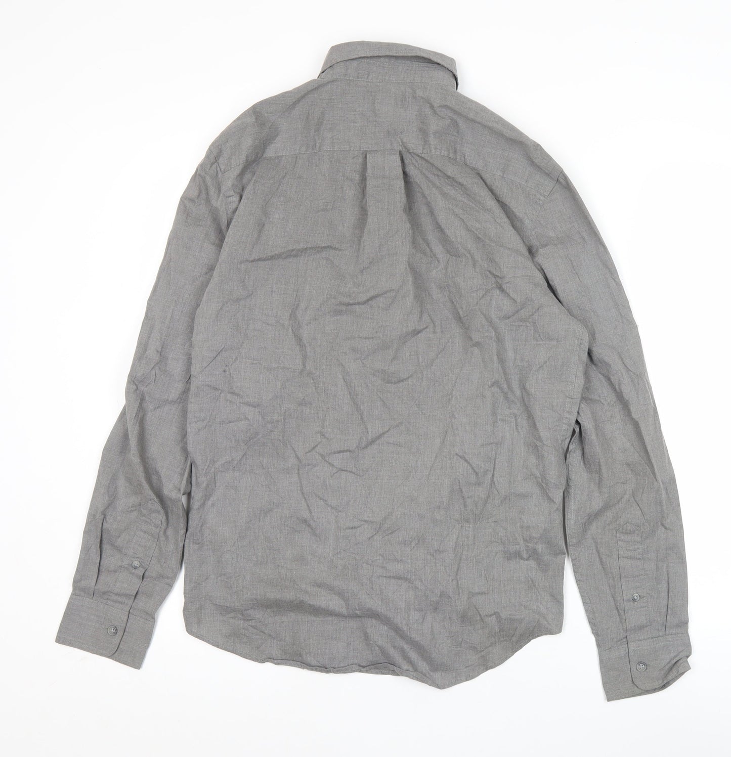 Old Navy Men’s Grey Slim Fit Long Sleeve Button-Up Shirt Size S