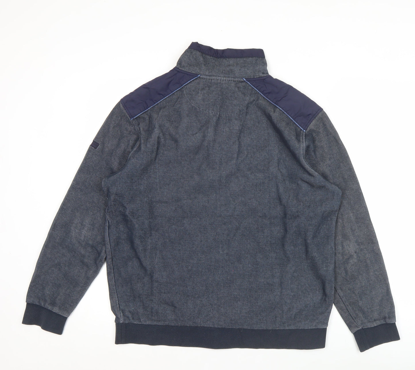 Pre End Mens Blue Quarter Zip Sweatshirt Size L Cotton Blend