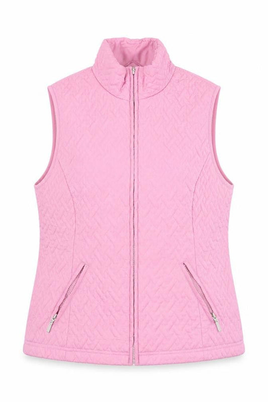 Pure & Natural Womens Pink Quilted Waistcoat Bodywarmer M