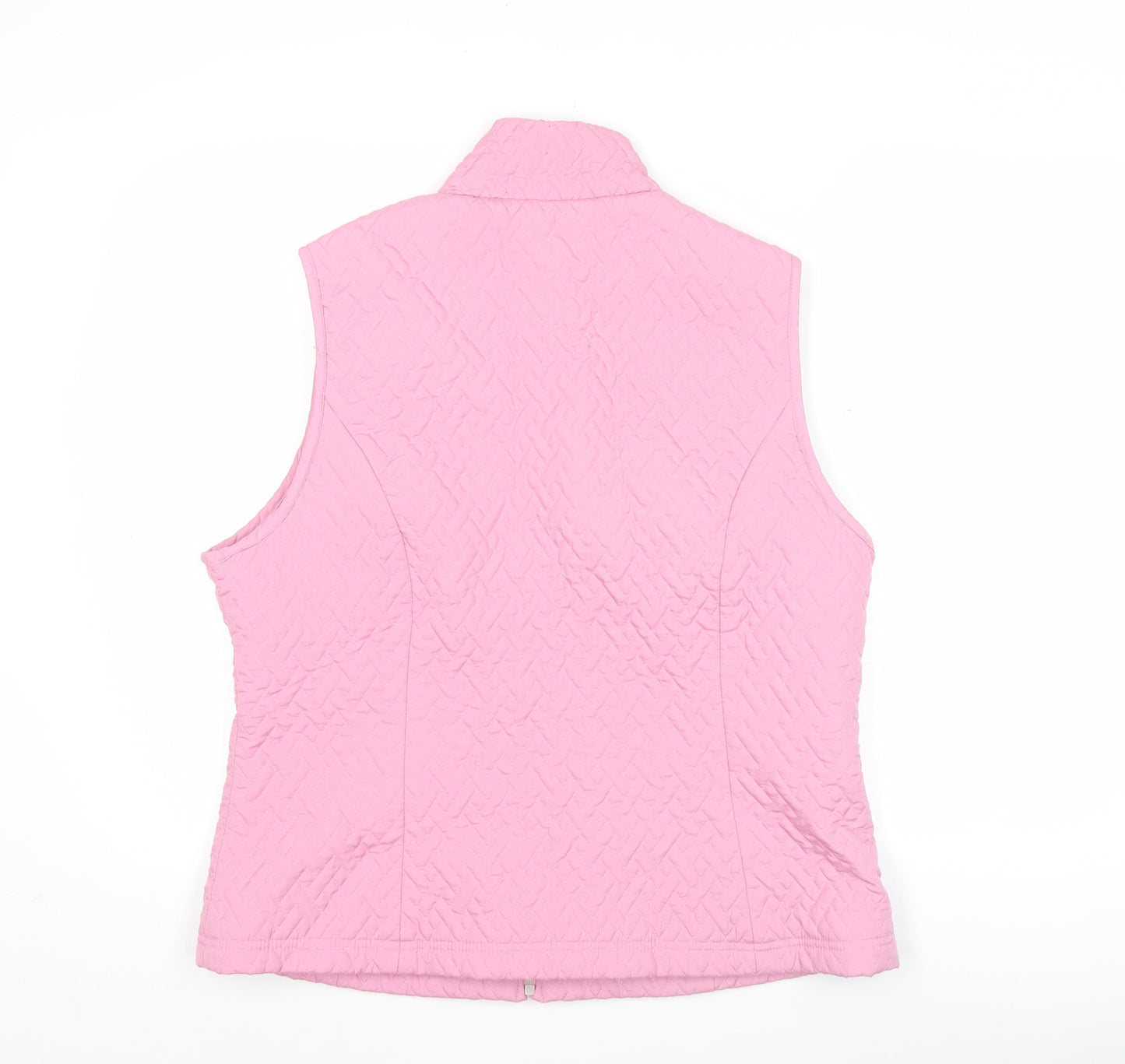 Pure & Natural Womens Pink Quilted Waistcoat Bodywarmer M
