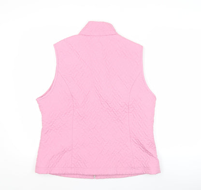 Pure & Natural Womens Pink Quilted Waistcoat Bodywarmer M