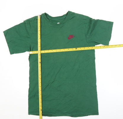 Nike Men's Green XS Crew Neck Short Sleeve Cotton T-Shirt