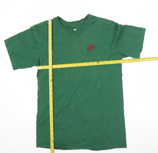 Nike Men's Green XS Crew Neck Short Sleeve Cotton T-Shirt