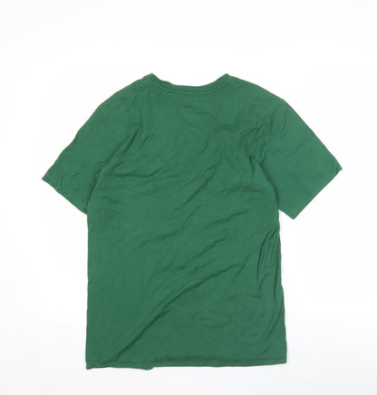 Nike Men's Green XS Crew Neck Short Sleeve Cotton T-Shirt