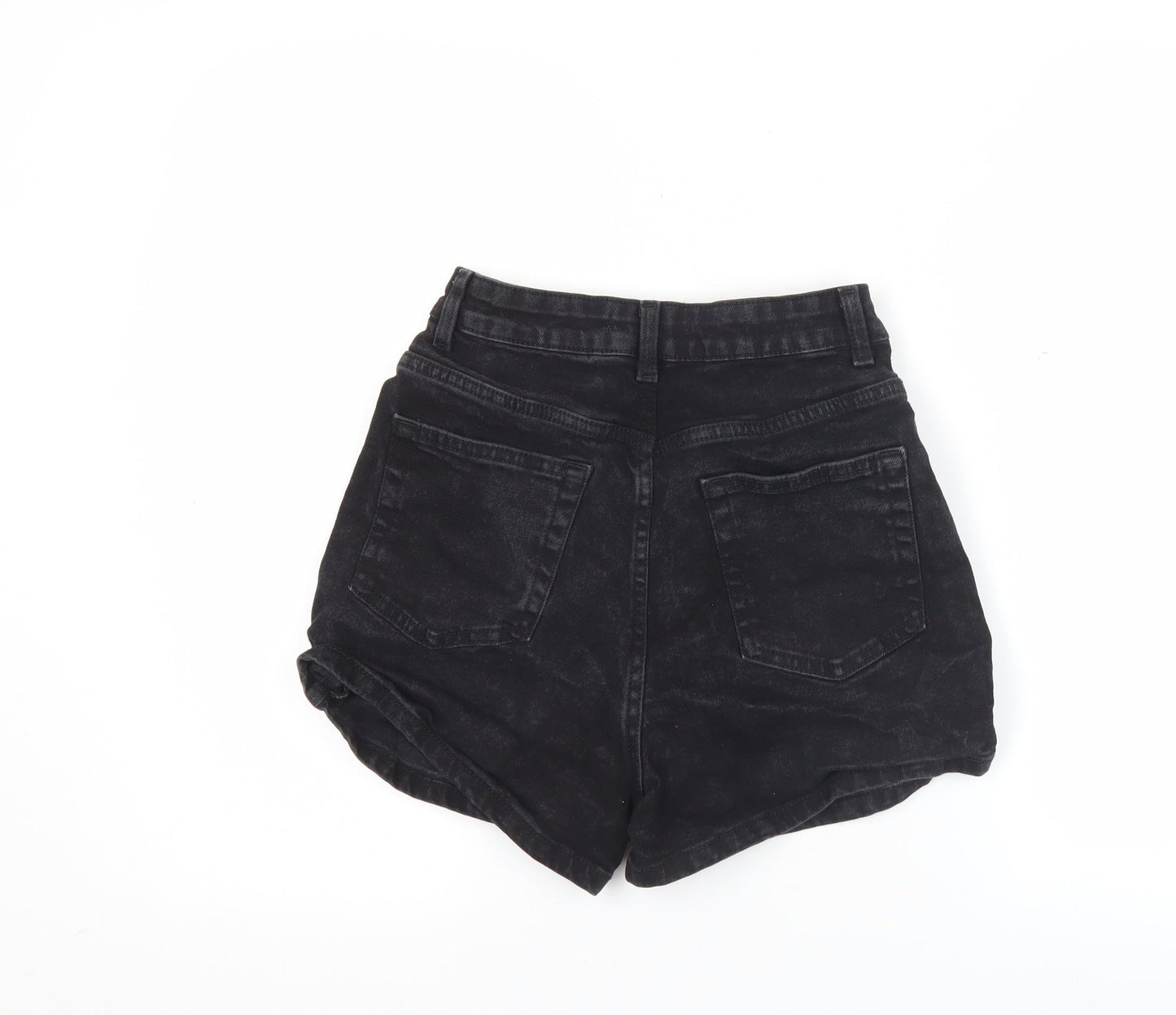 Primark Women’s Black Denim Mom Shorts Size 6 High Rise Casual
