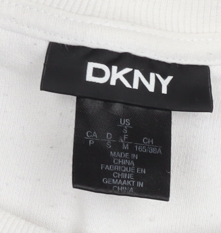 Womens UK Size S DKNY White Pullover Jumper
