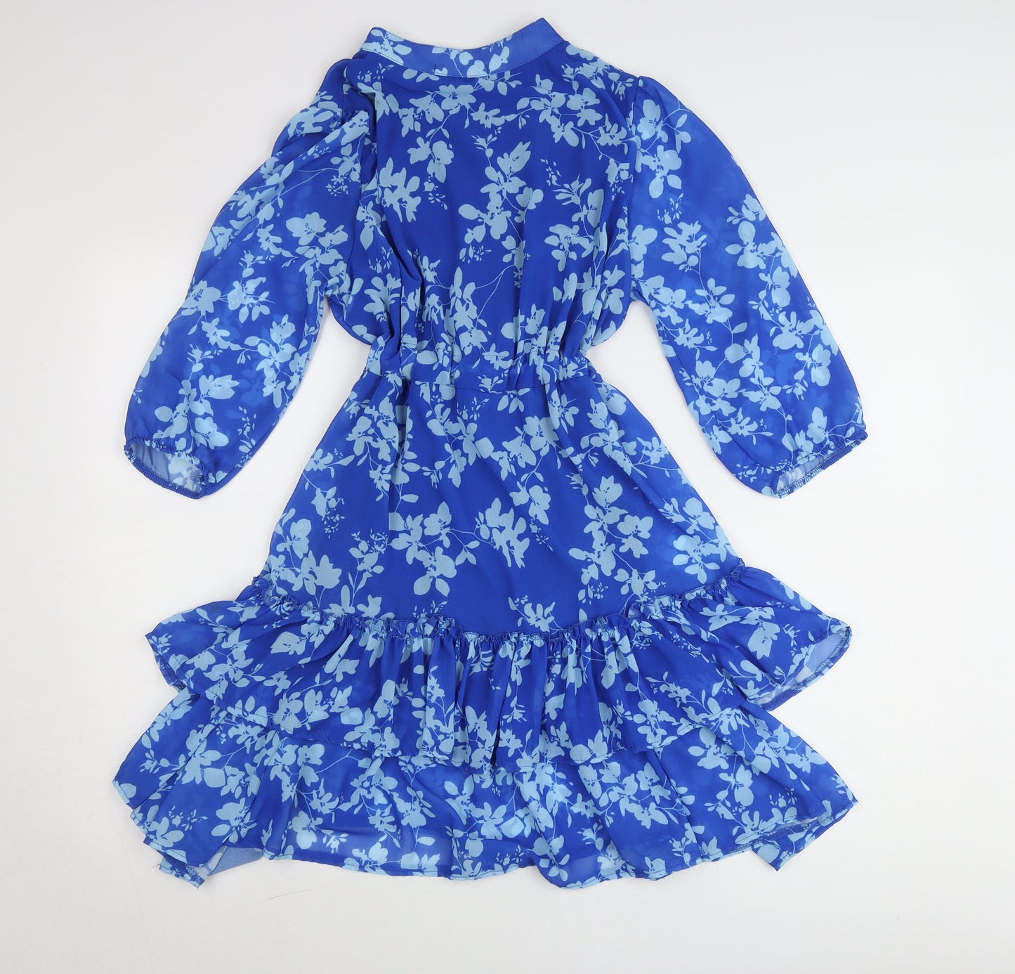 Kate & Pippa Women’s Blue Floral A-Line Knee Length Dress S