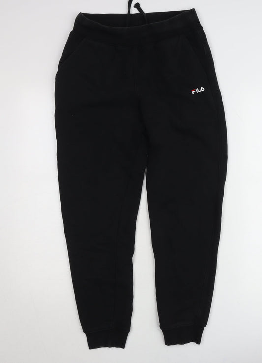 FILA Men’s Black Jogger Trousers Size S Regular Fit Sportswear