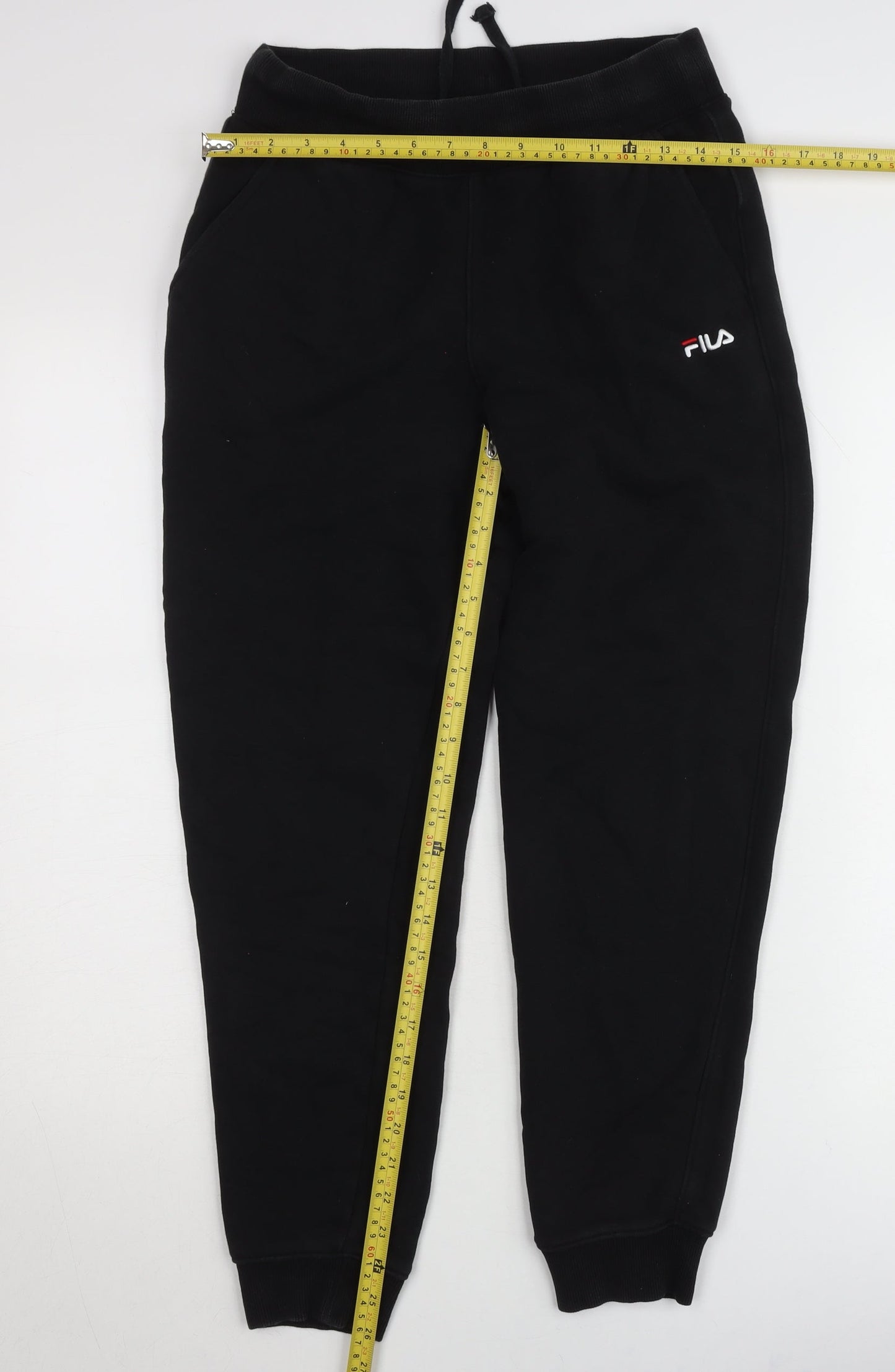 FILA Men’s Black Jogger Trousers Size S Regular Fit Sportswear