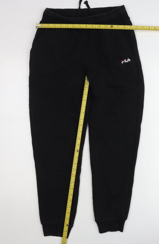 FILA Men’s Black Jogger Trousers Size S Regular Fit Sportswear